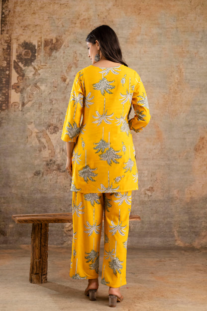 Pure Cotton Floral Printed Co-Ord Set