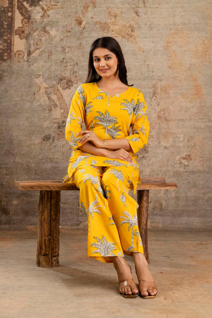 Pure Cotton Floral Printed Co-Ord Set