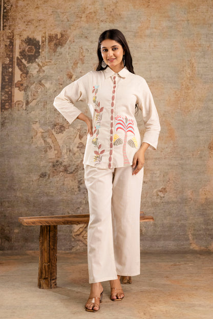 Pure Cotton Flex Embroidered Co-Ord Set