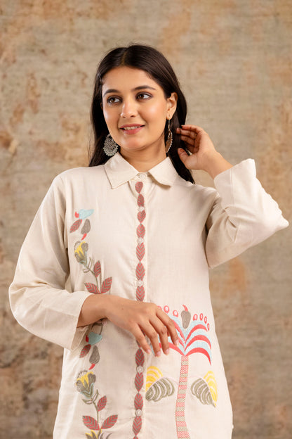 Pure Cotton Flex Embroidered Co-Ord Set