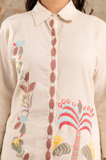 Pure Cotton Flex Embroidered Co-Ord Set