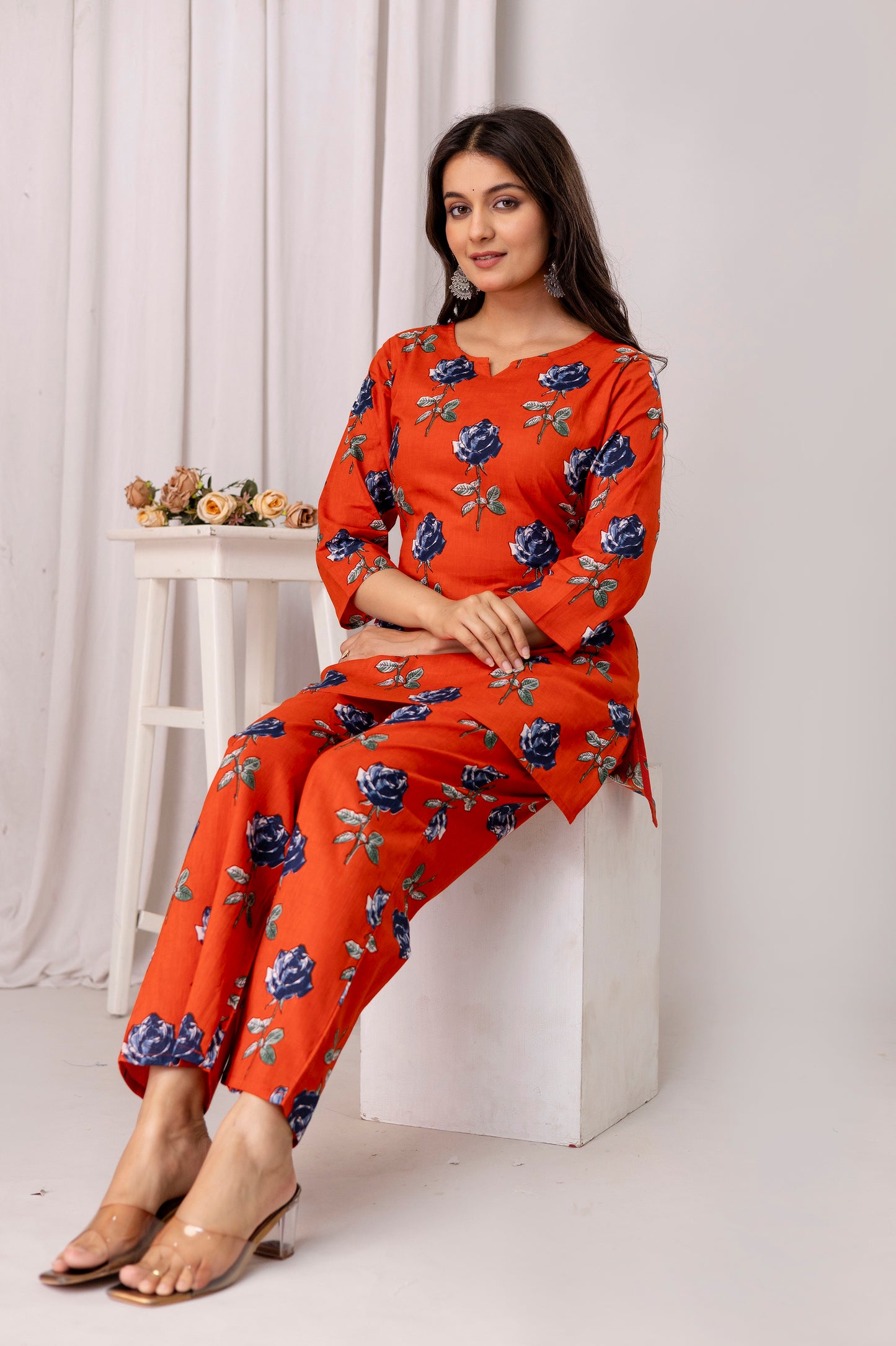 Pure Cotton Floral Print Co-Ord Set