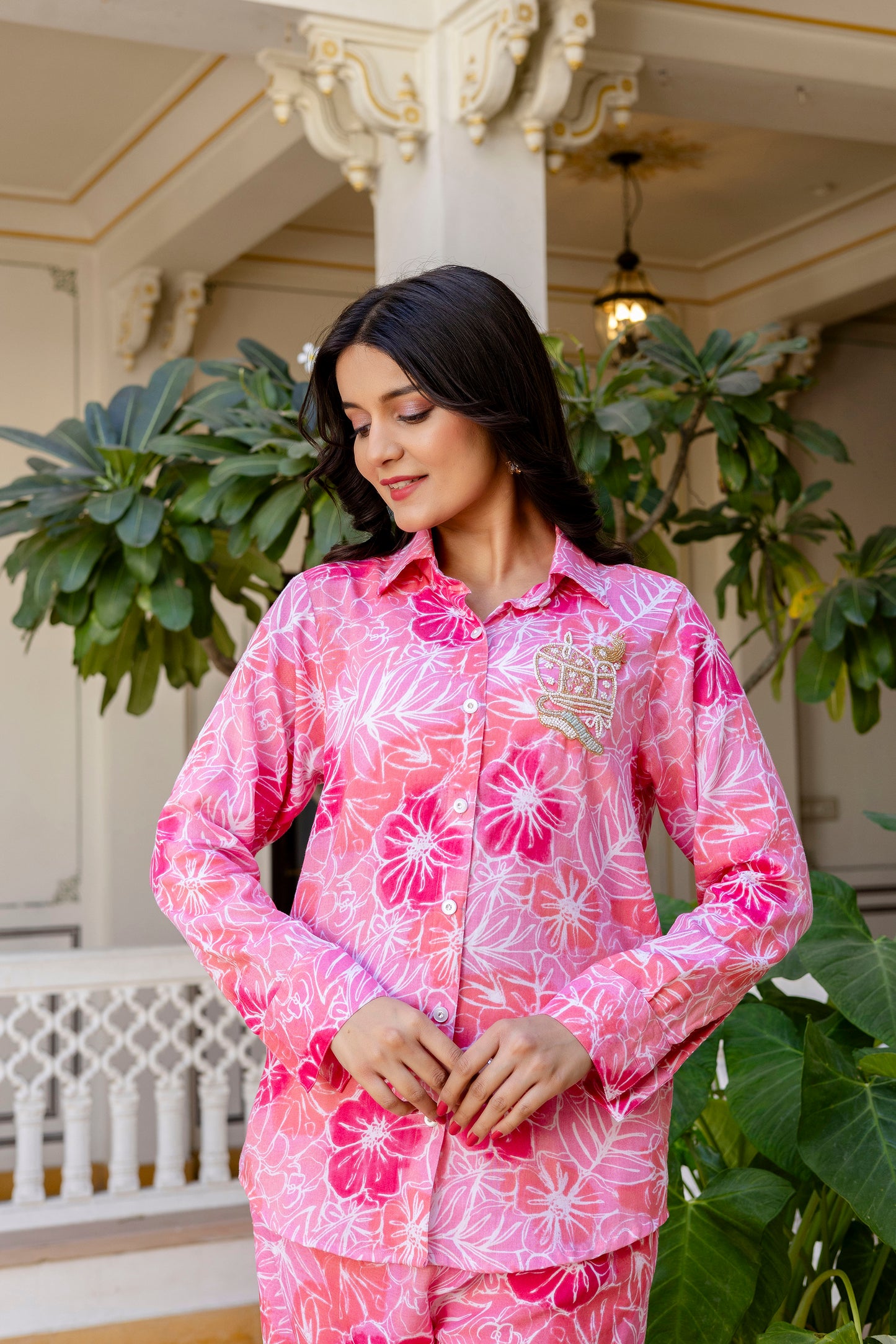 Pure Cotton Hand Work Co-Ord Set