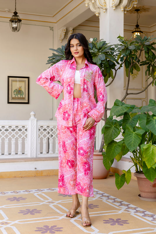 Pure Cotton Hand Work Co-Ord Set