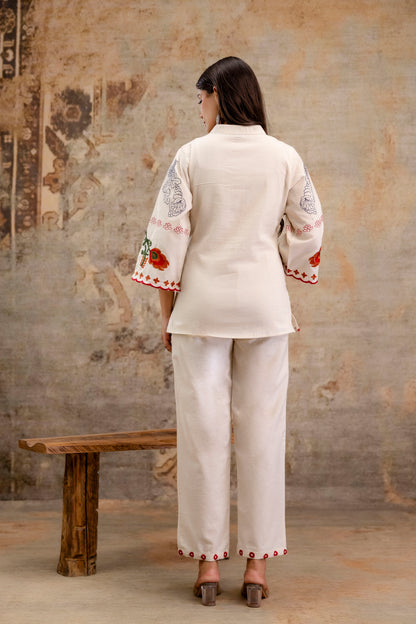 Pure Cotton Flex Embroidered Co-Ord Set