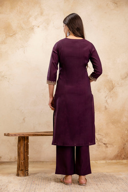 Pure Modal Chanderi Kurta Pant Dupatta Set